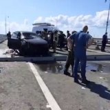 Il y a cinq jours, une attaque ukrainienne avait déjà visé le pont reliant le continent à la Crimée (archives).
